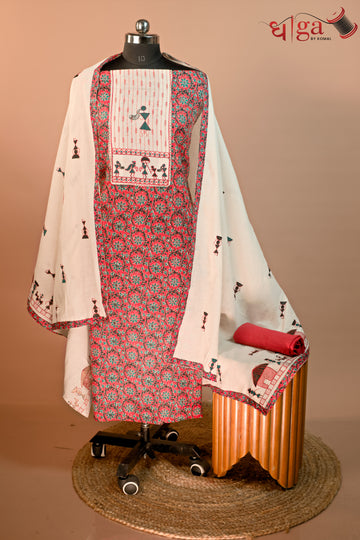 Dhaga Handcrafted Tribal Cotton Suit