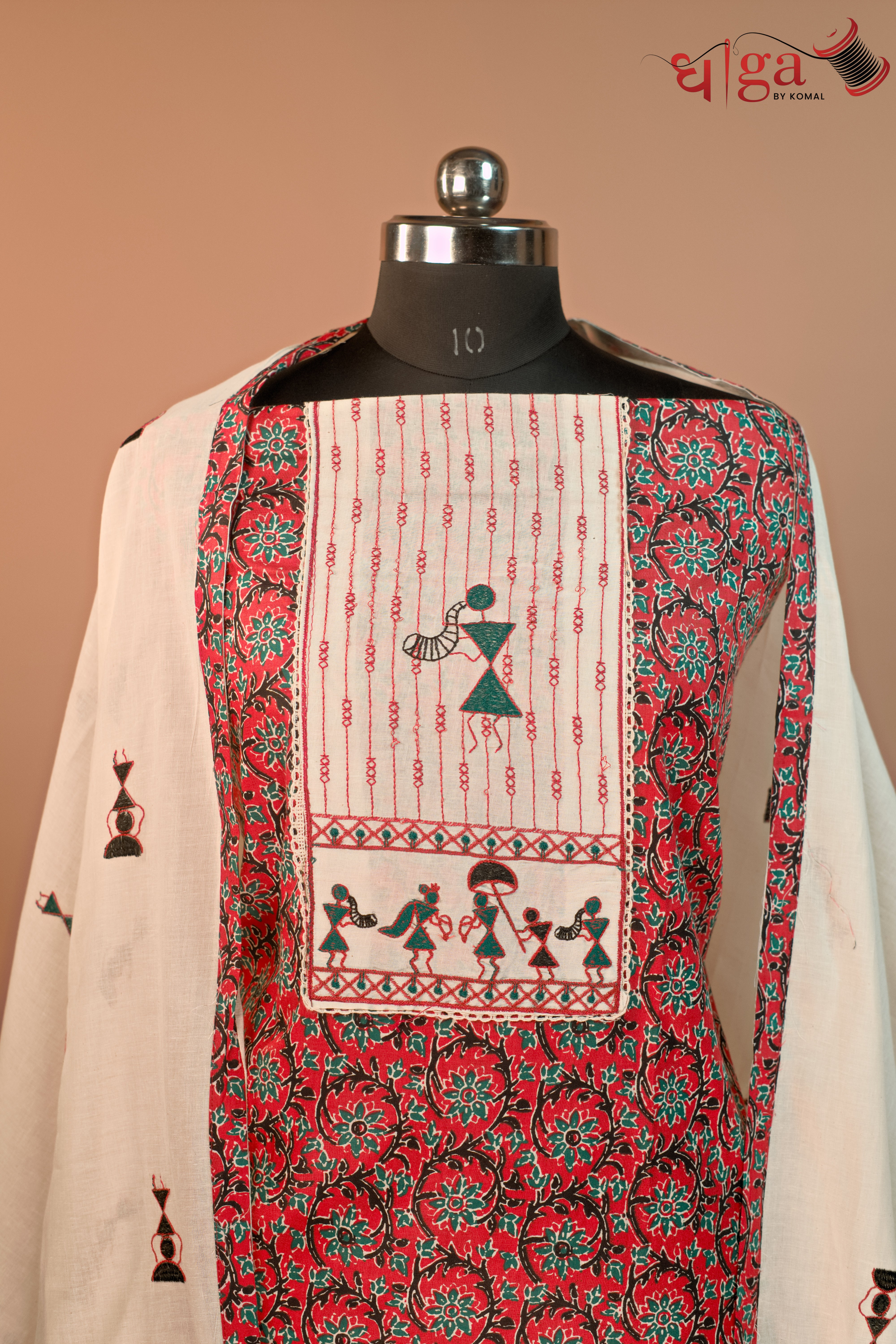 Dhaga Handcrafted Tribal Cotton Suit