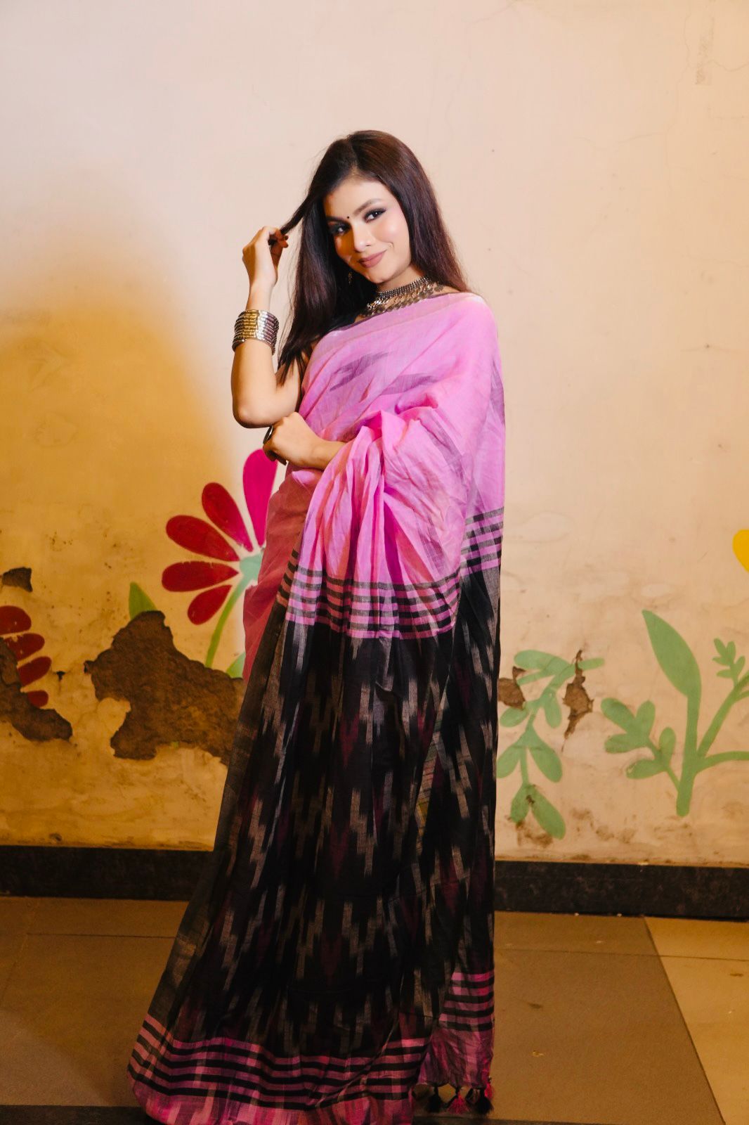 Ikkat cotton Saree
